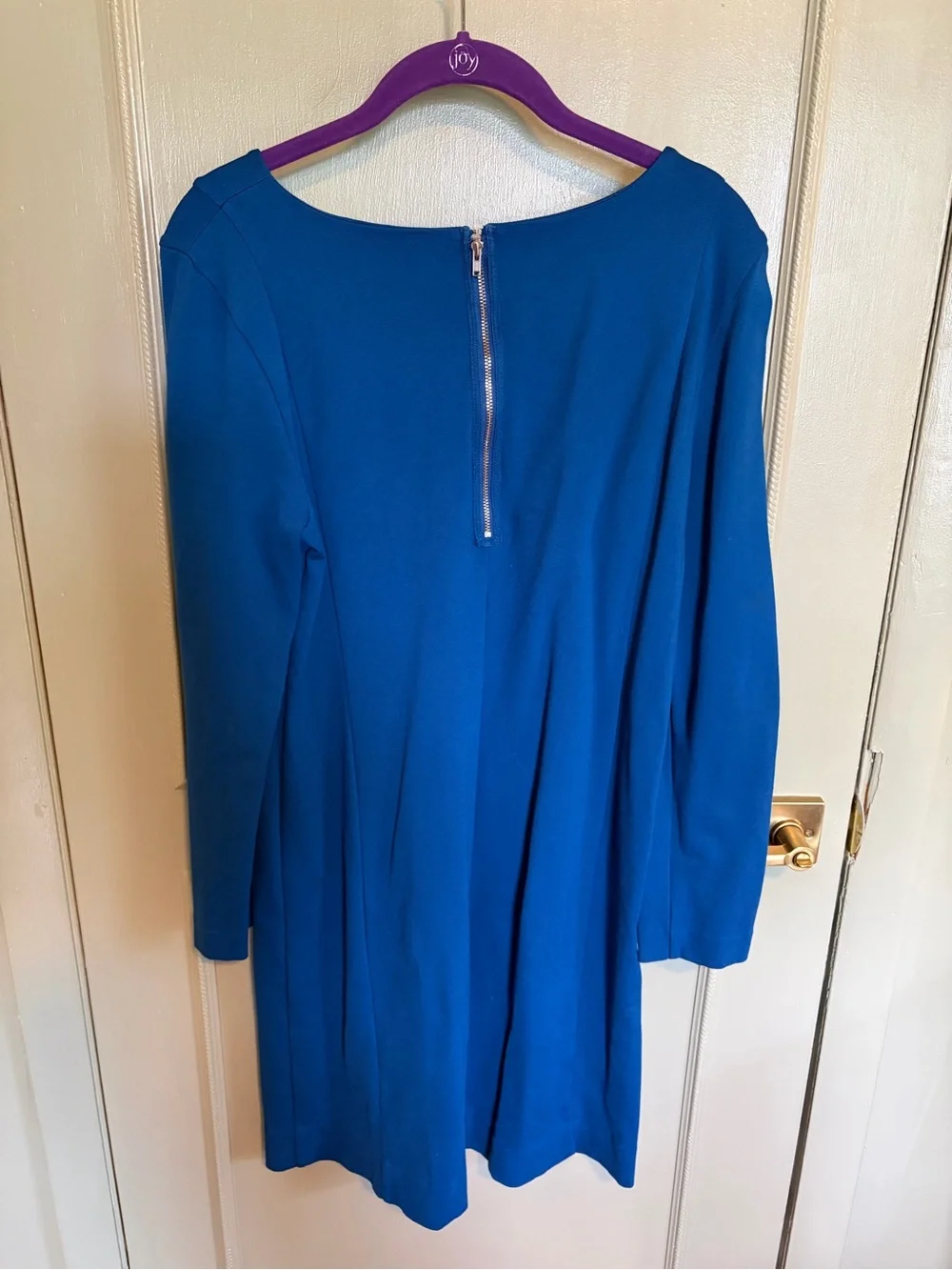 J. Crew Cobalt Blue Long-Sleeve Shift Dress